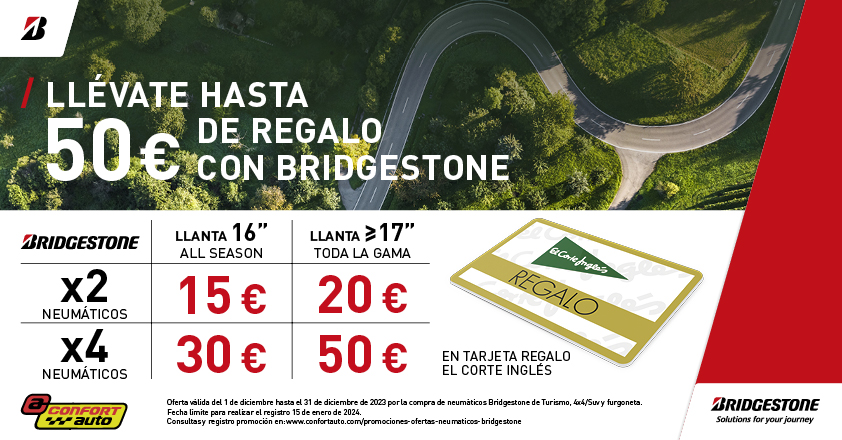 Promoción neumáticos Bridgestone ¡Grandes ofertas!